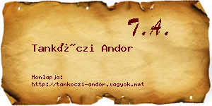 Tankóczi Andor névjegykártya