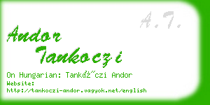 andor tankoczi business card